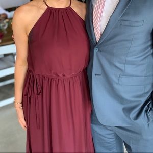 #LEVKOFF halter bridesmaid dress